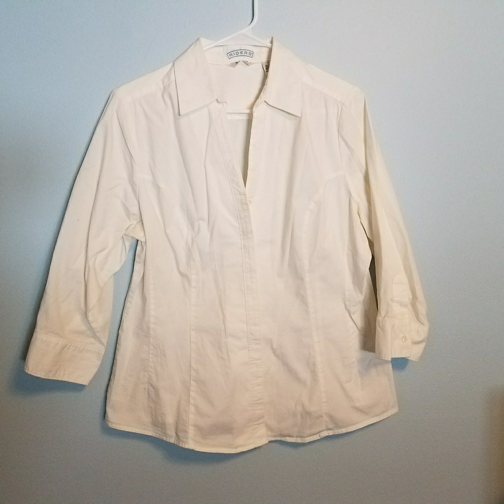 Women's white button up top
